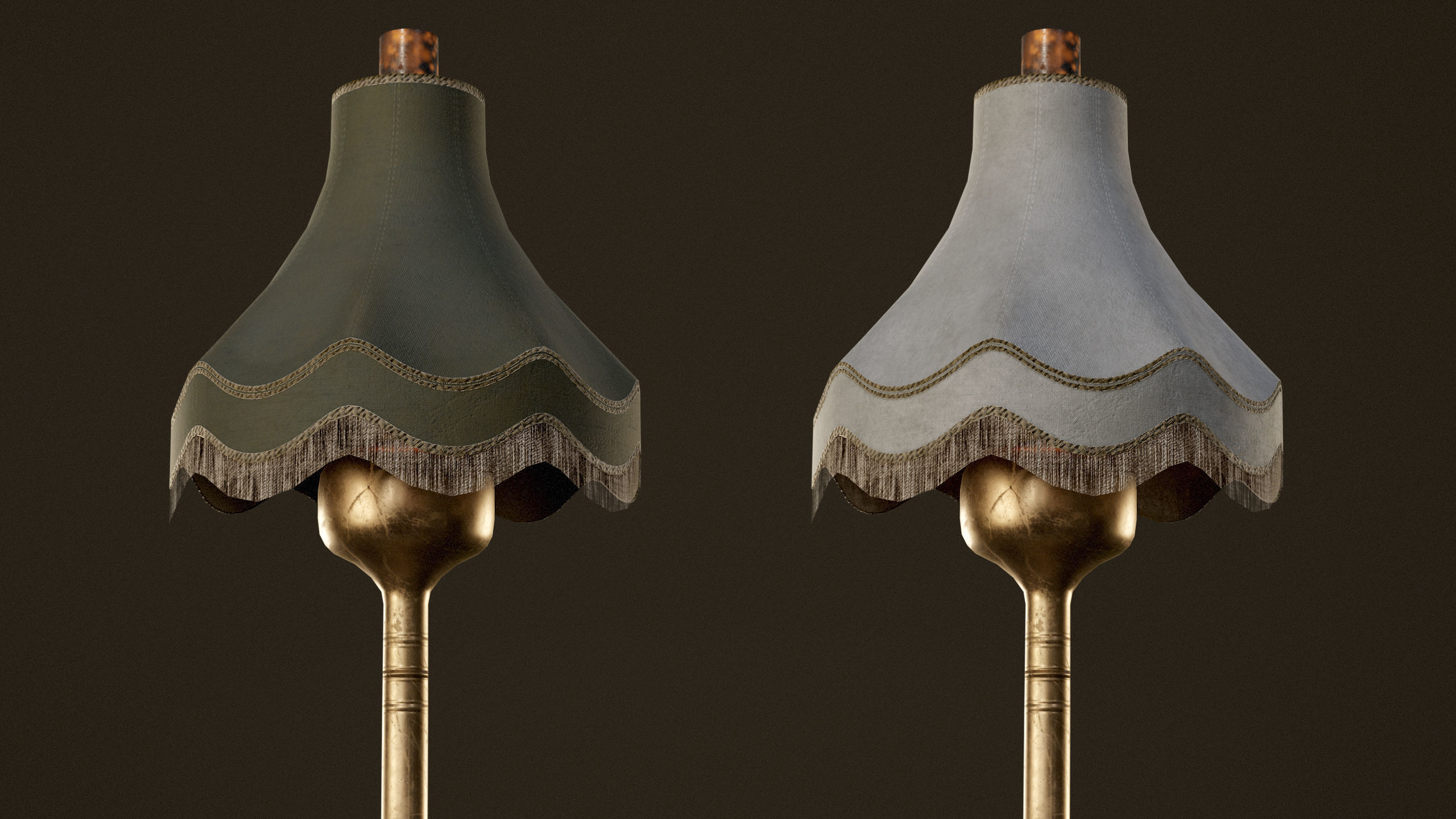 Victorian Floor Lamps - PBR Game Ready Low-poly 3D model_6