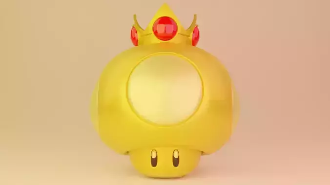 Gold Mushroom Mario 3D model