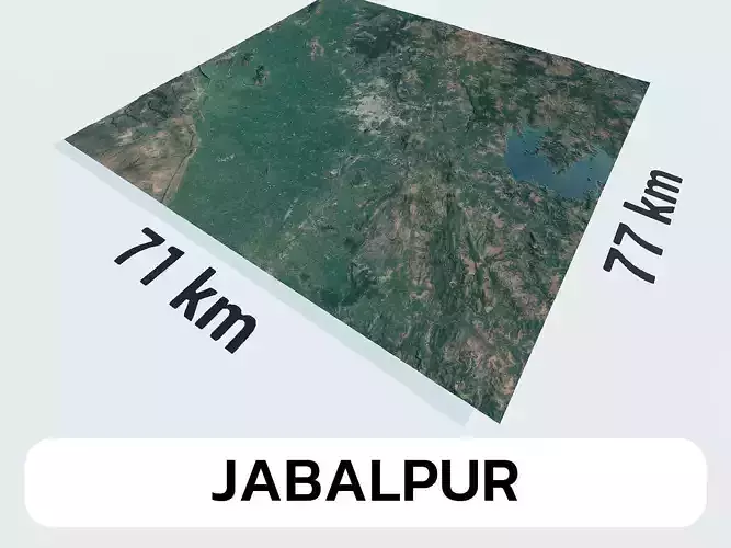 Jabalpur India City Landscape 3D Model