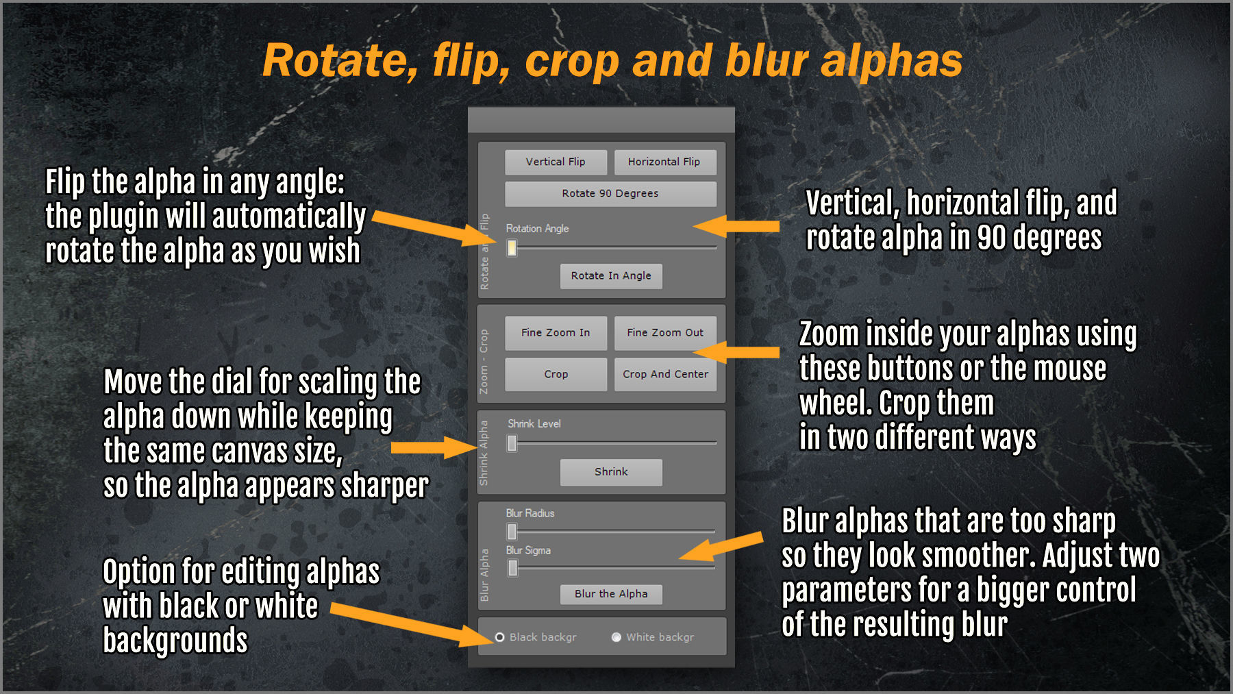 Power Alphas ZBrush Plugin 3D model_4