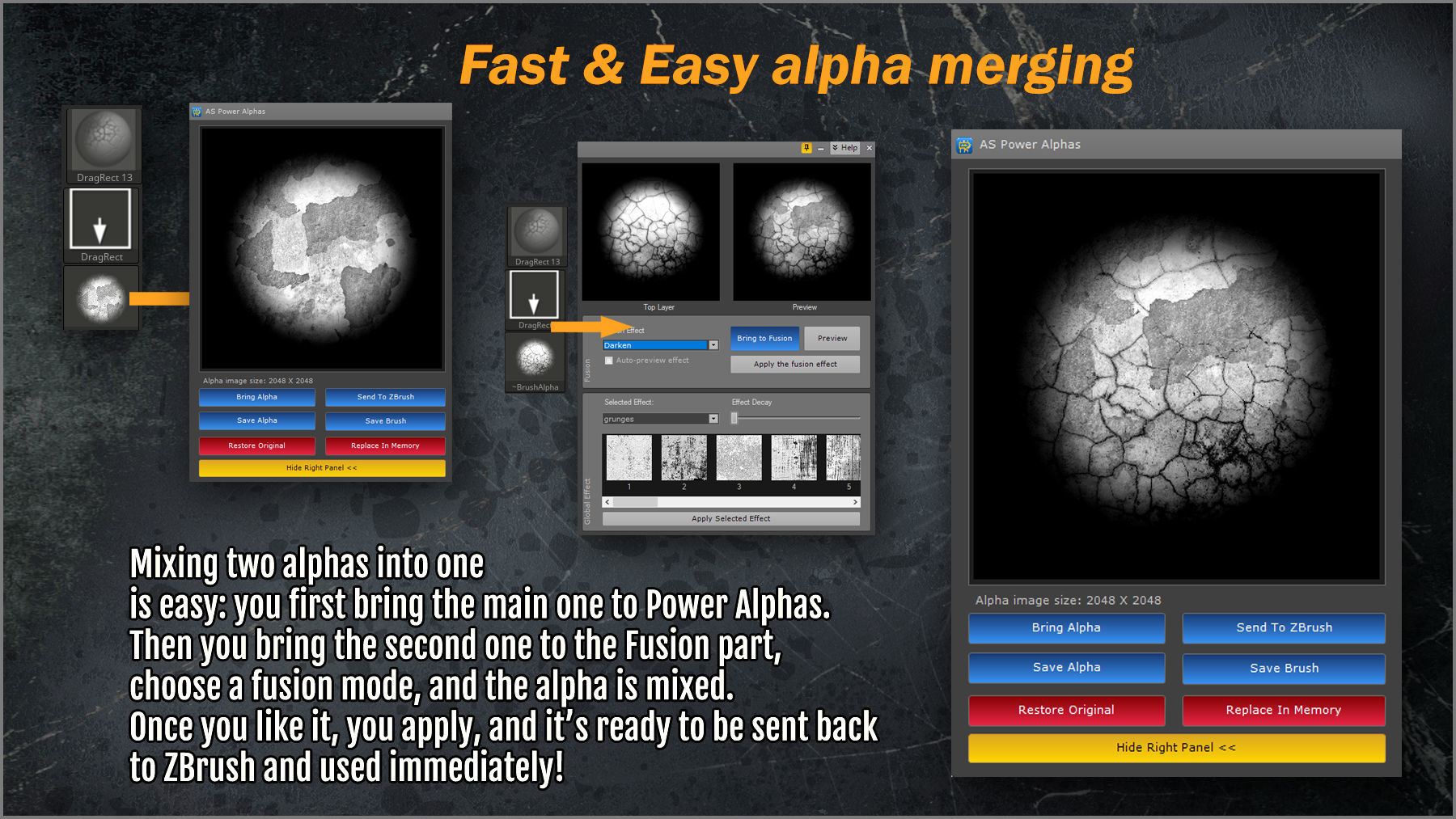 Power Alphas ZBrush Plugin 3D model_8