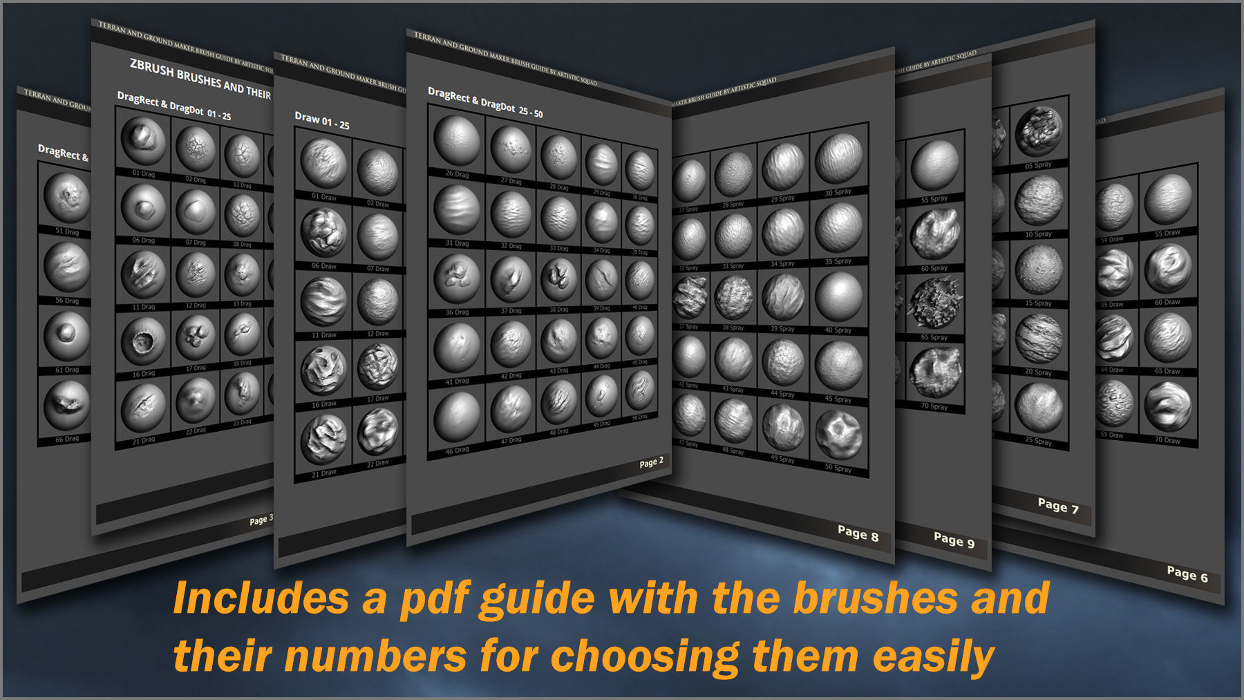 Terrain And Ground Maker 280 ZBrush Brushes 3D model_13