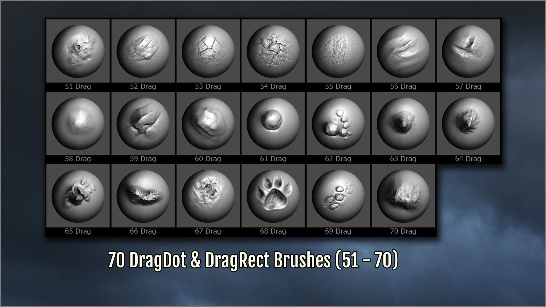 Terrain And Ground Maker 280 ZBrush Brushes 3D model_5