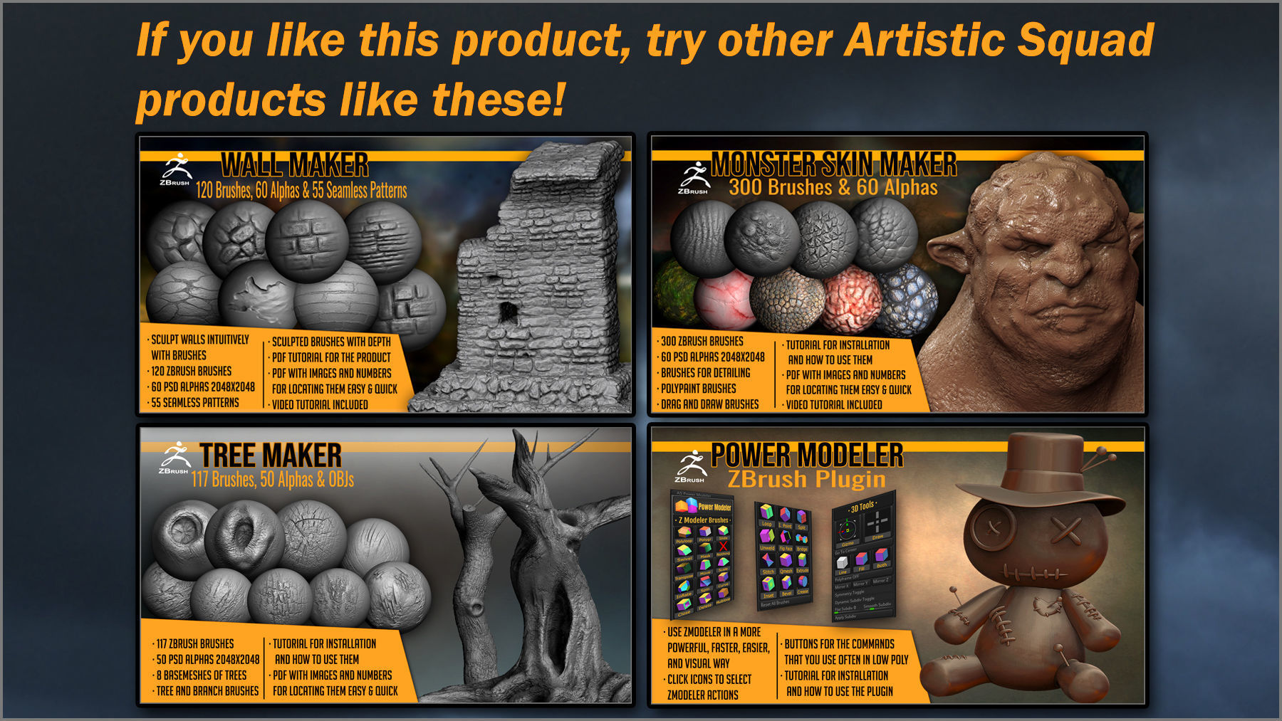 Terrain And Ground Maker 280 ZBrush Brushes 3D model_15