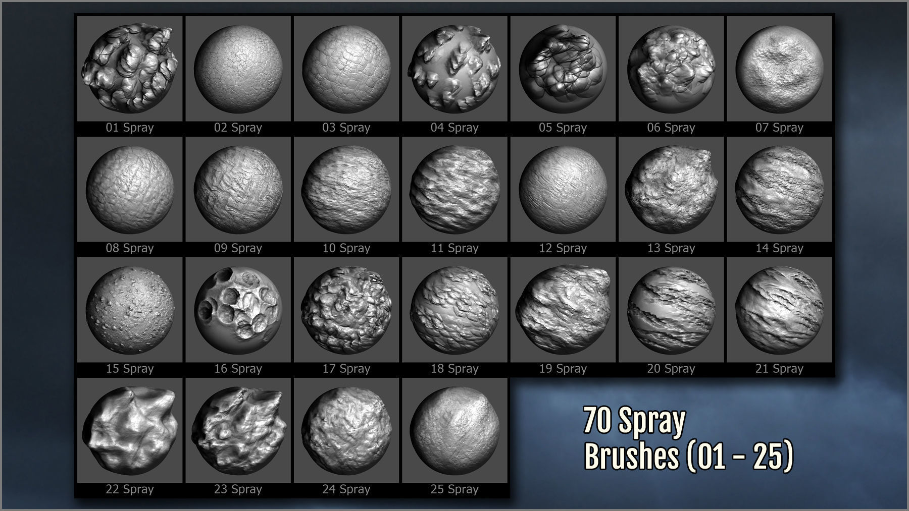 Terrain And Ground Maker 280 ZBrush Brushes 3D model_9