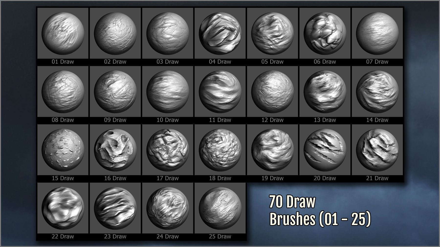 Terrain And Ground Maker 280 ZBrush Brushes 3D model_6