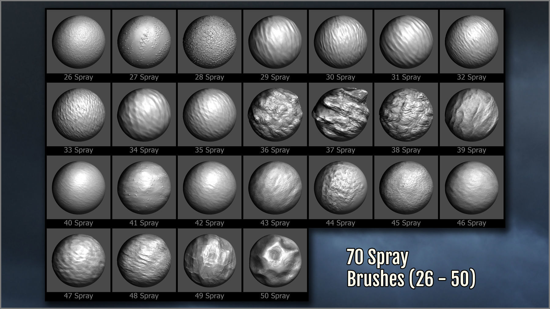 Terrain And Ground Maker 280 ZBrush Brushes 3D model_10