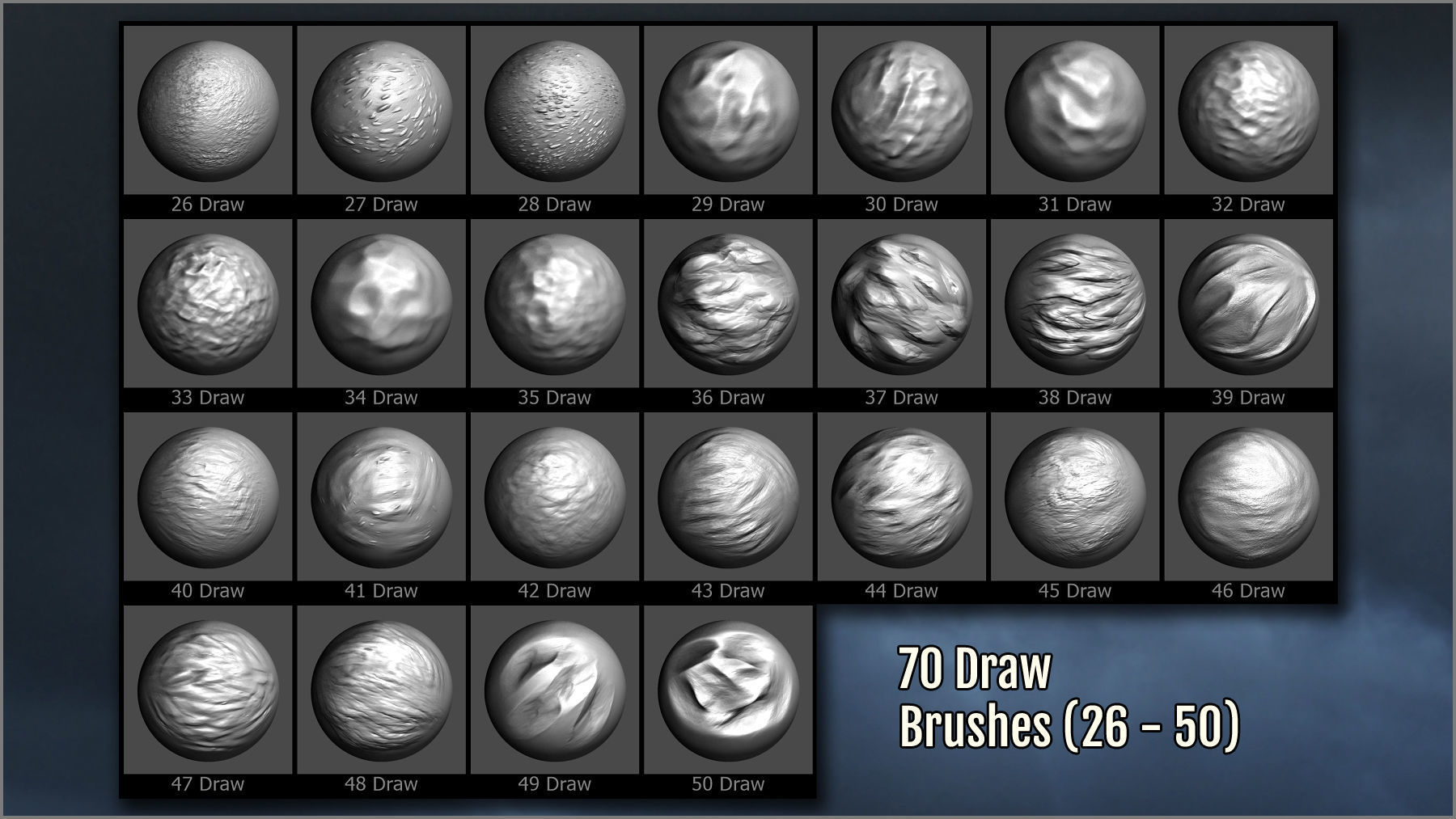 Terrain And Ground Maker 280 ZBrush Brushes 3D model_7