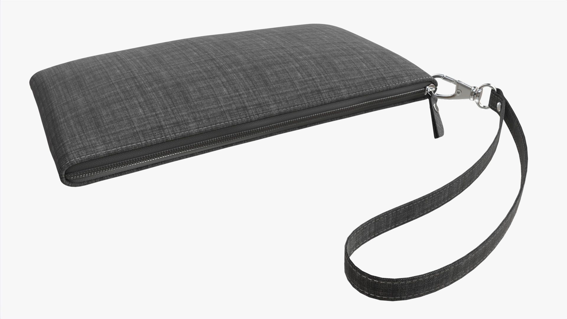 Fabric Wallet for Women with Wrist Strap 3D model_1