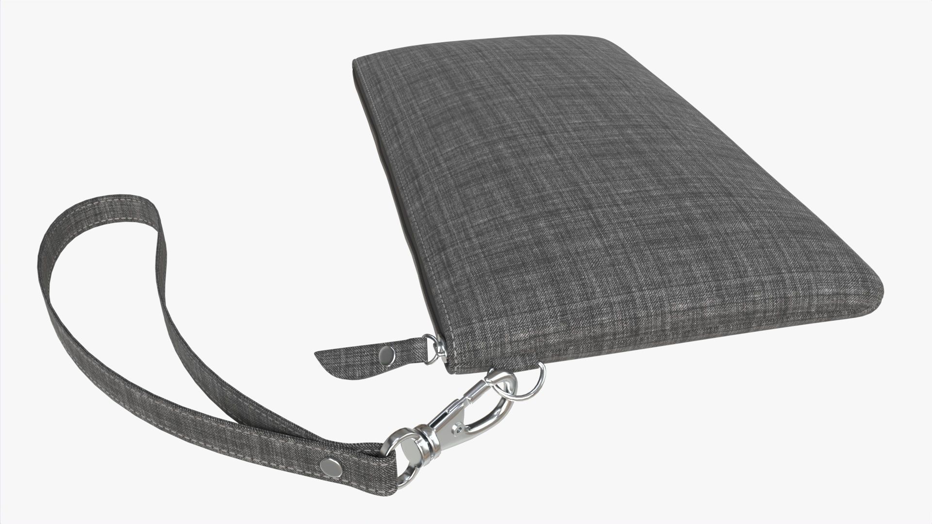 Fabric Wallet for Women with Wrist Strap 3D model_2