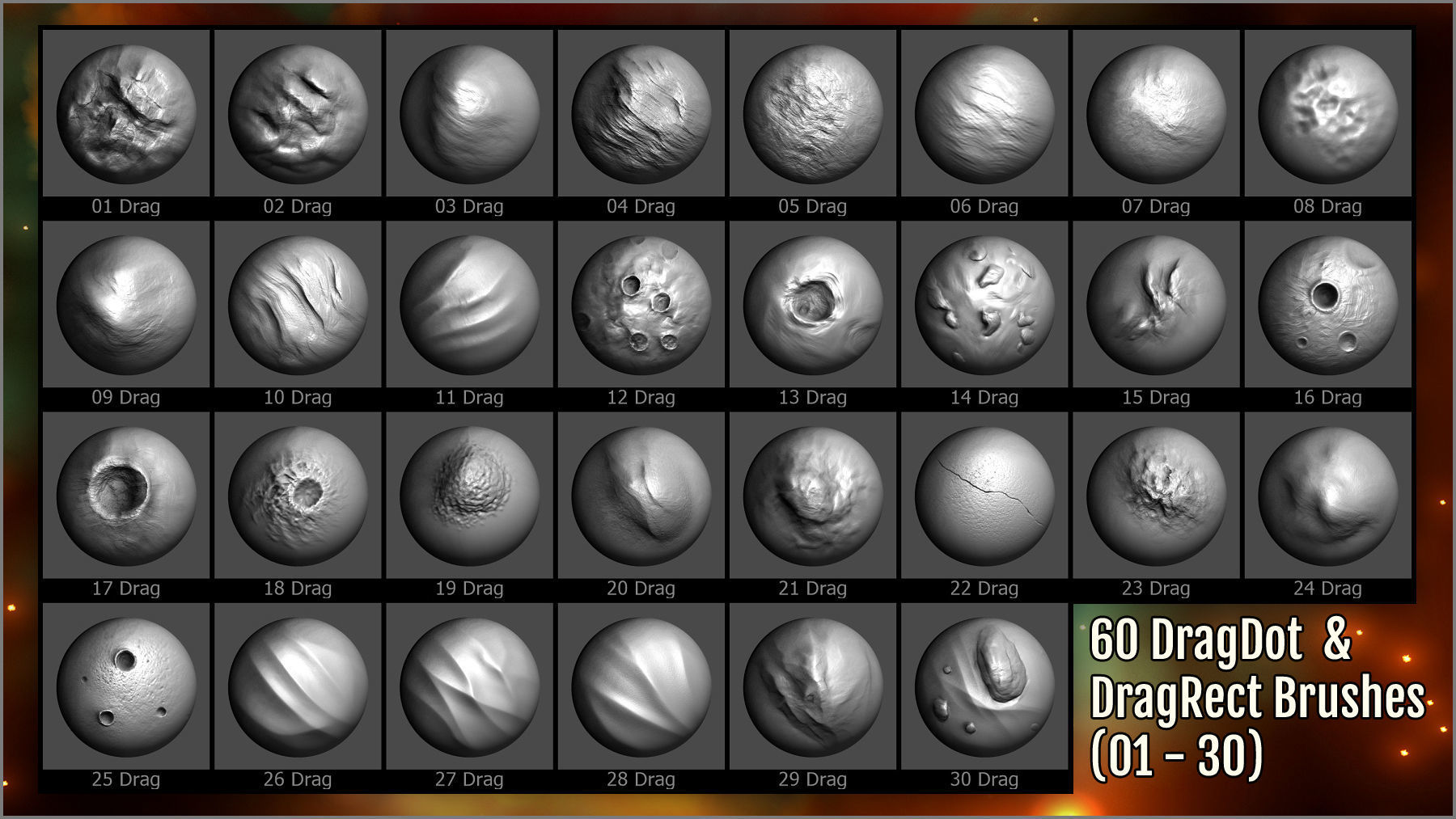 Alien Planet Maker 300 ZBrush Brushes 3D model_3