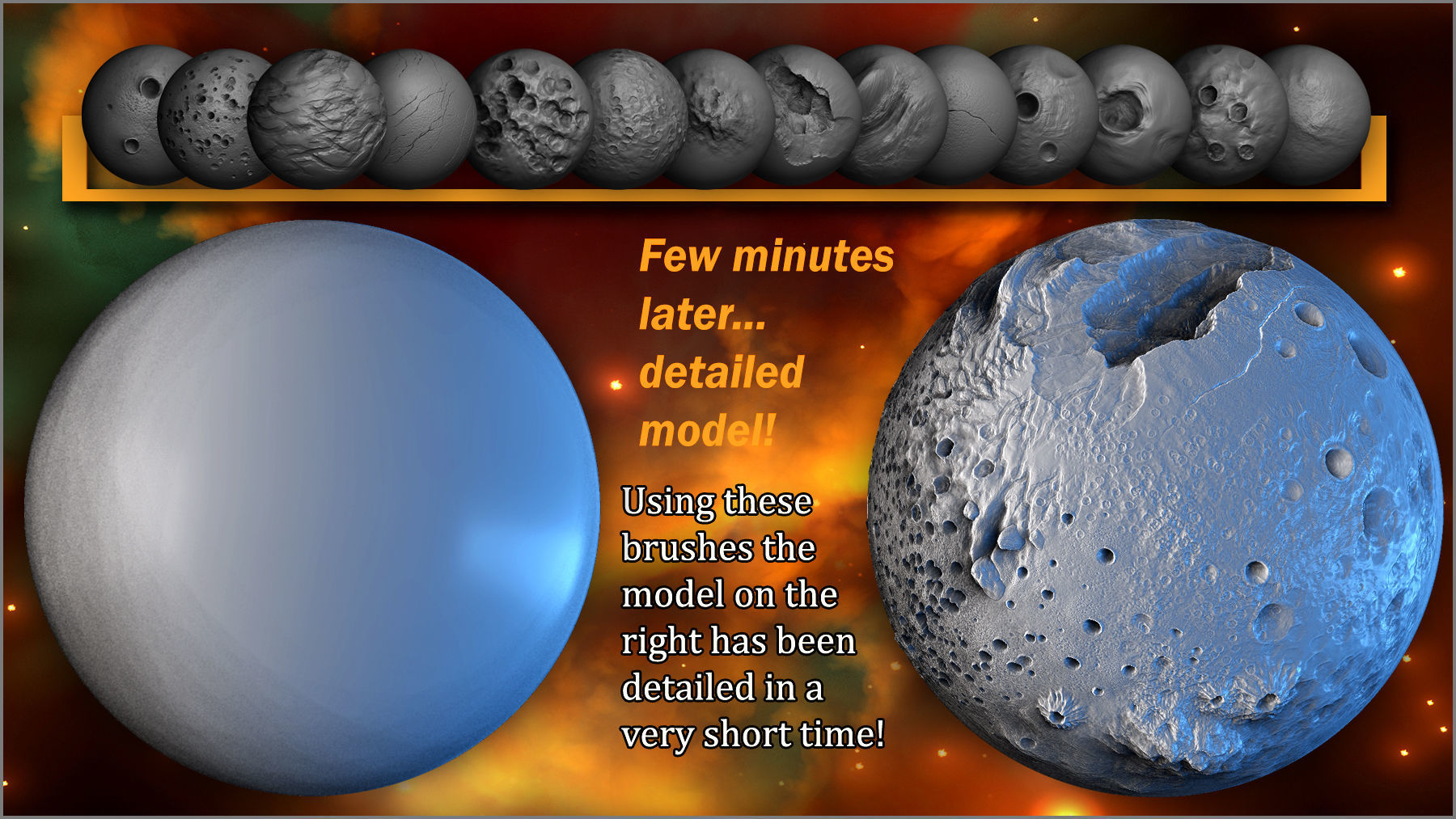 Alien Planet Maker 300 ZBrush Brushes 3D model_2