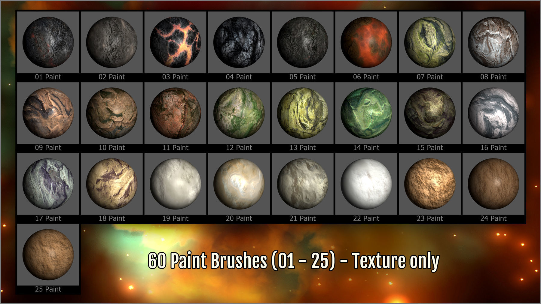 Alien Planet Maker 300 ZBrush Brushes 3D model_9