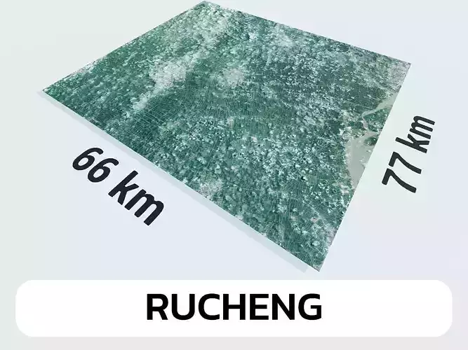 Rucheng China City Landscape 3D Model