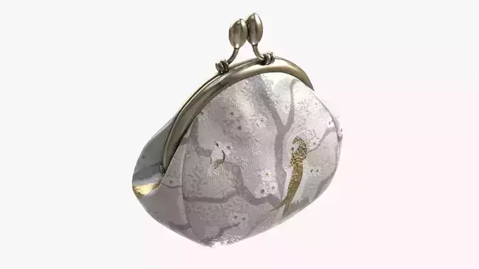 Female coin purse 02 Light 3D model