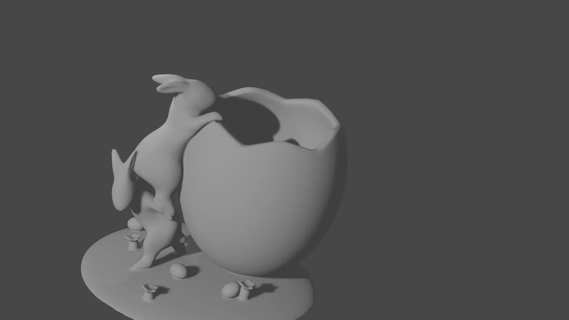 Easter bunny candle holder  3D print model_0