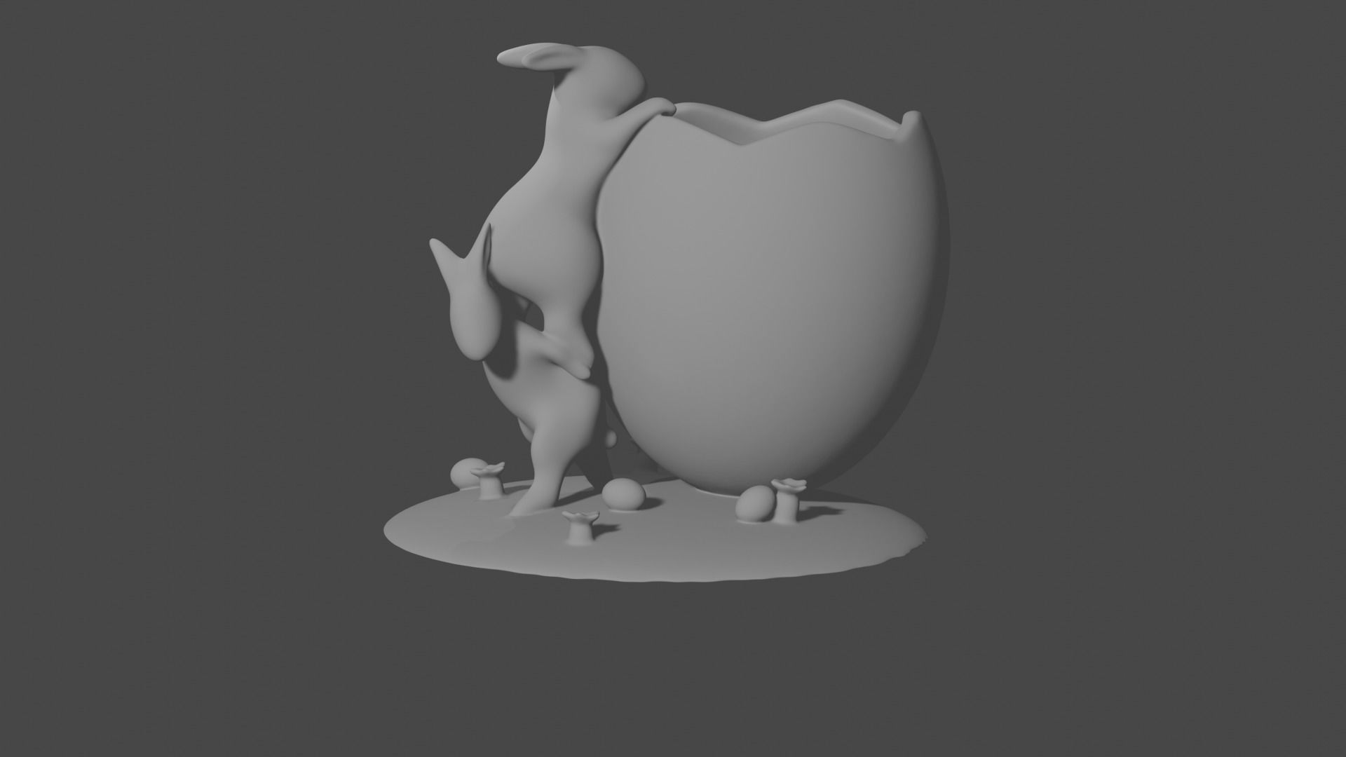 Easter bunny candle holder  3D print model_2