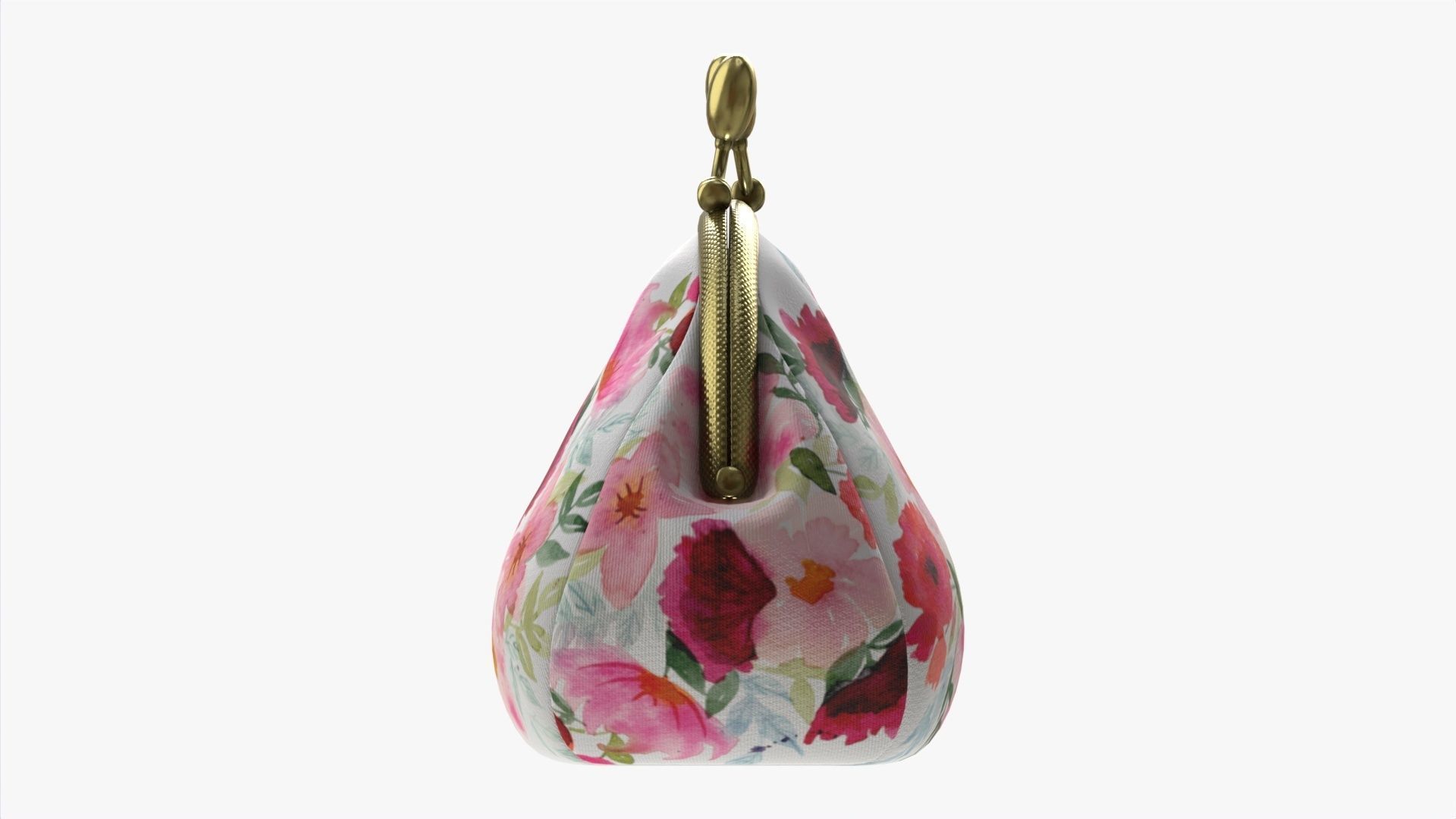 Female coin purse 02 with flowers 3D model_5