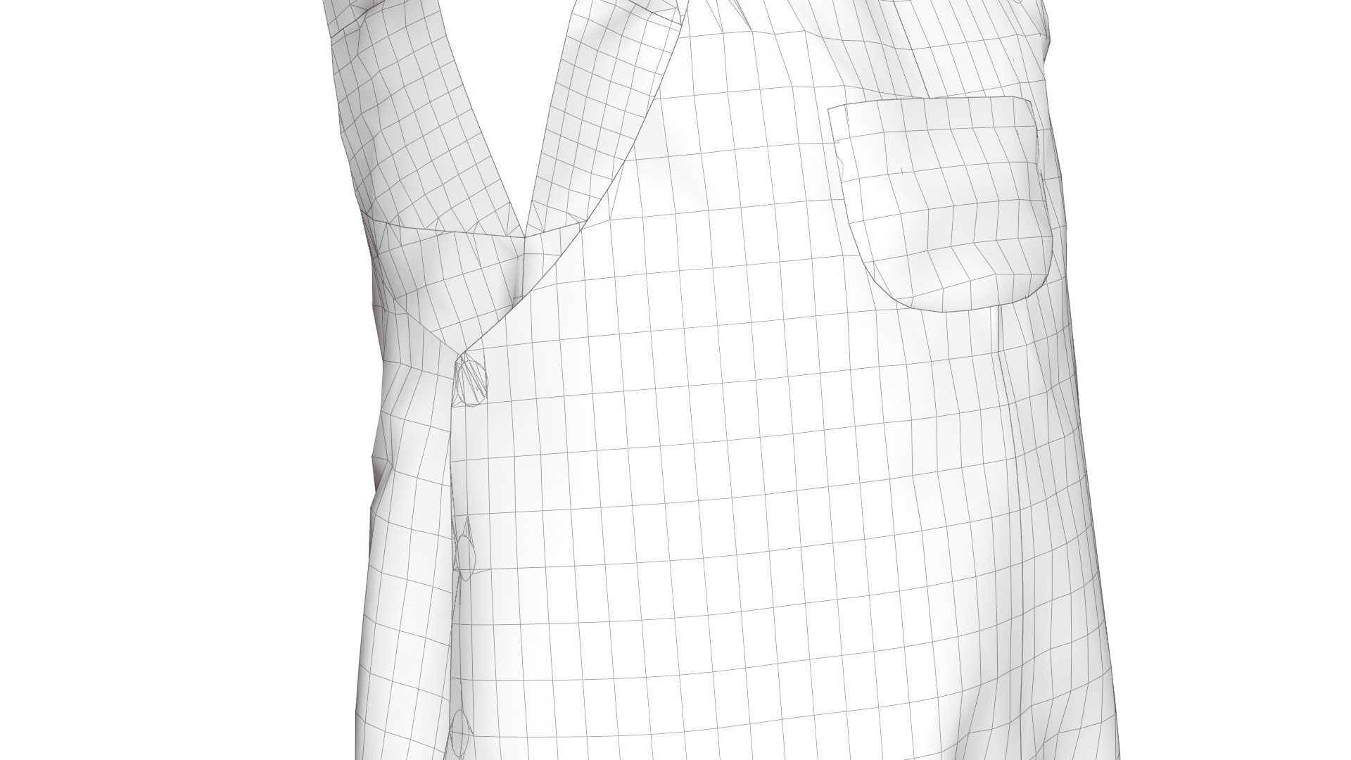 Baby Denim Overall 3D model_26