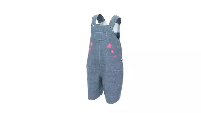 Baby Denim Overall 3D model