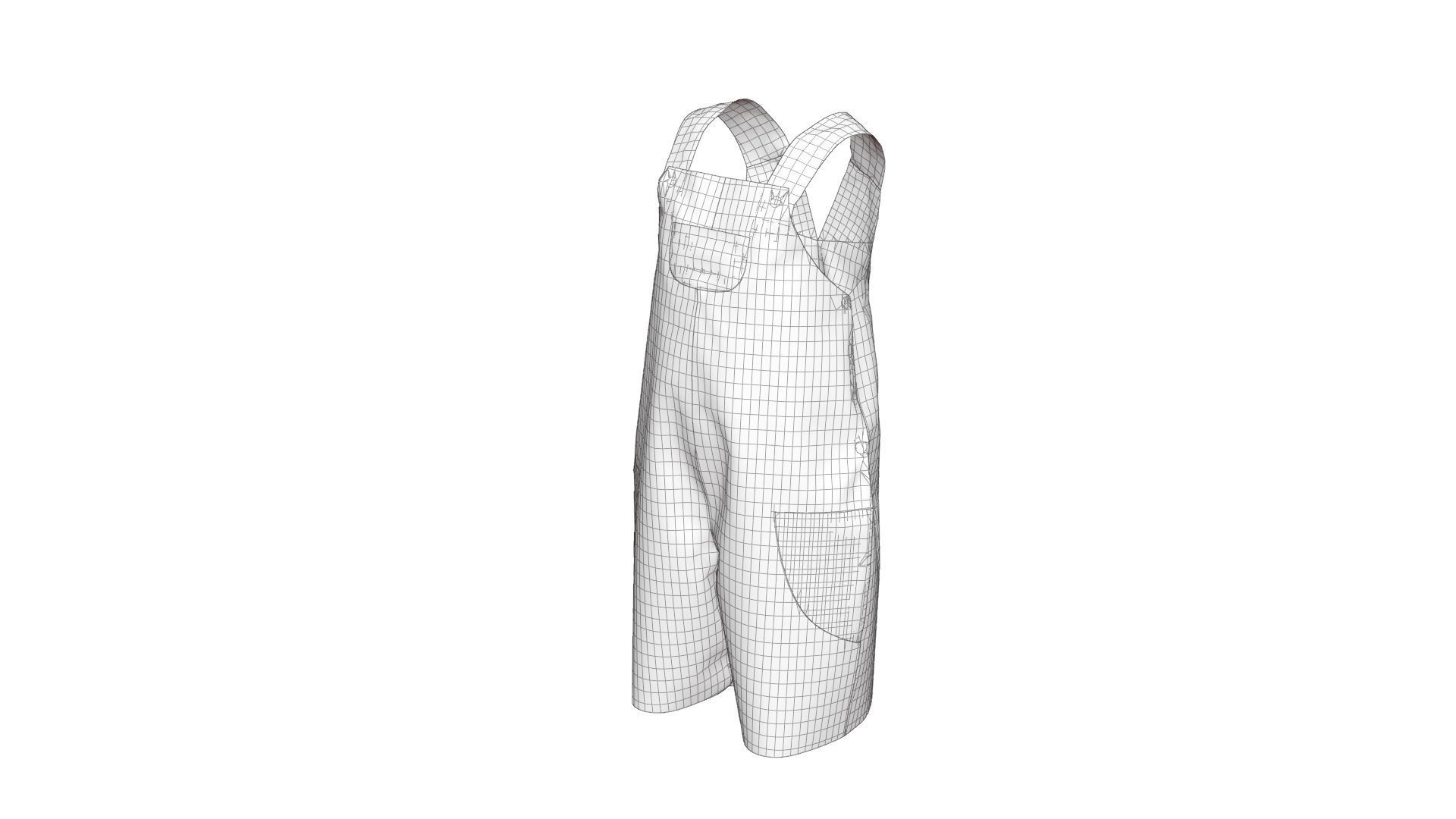 Baby Denim Overall 3D model_15