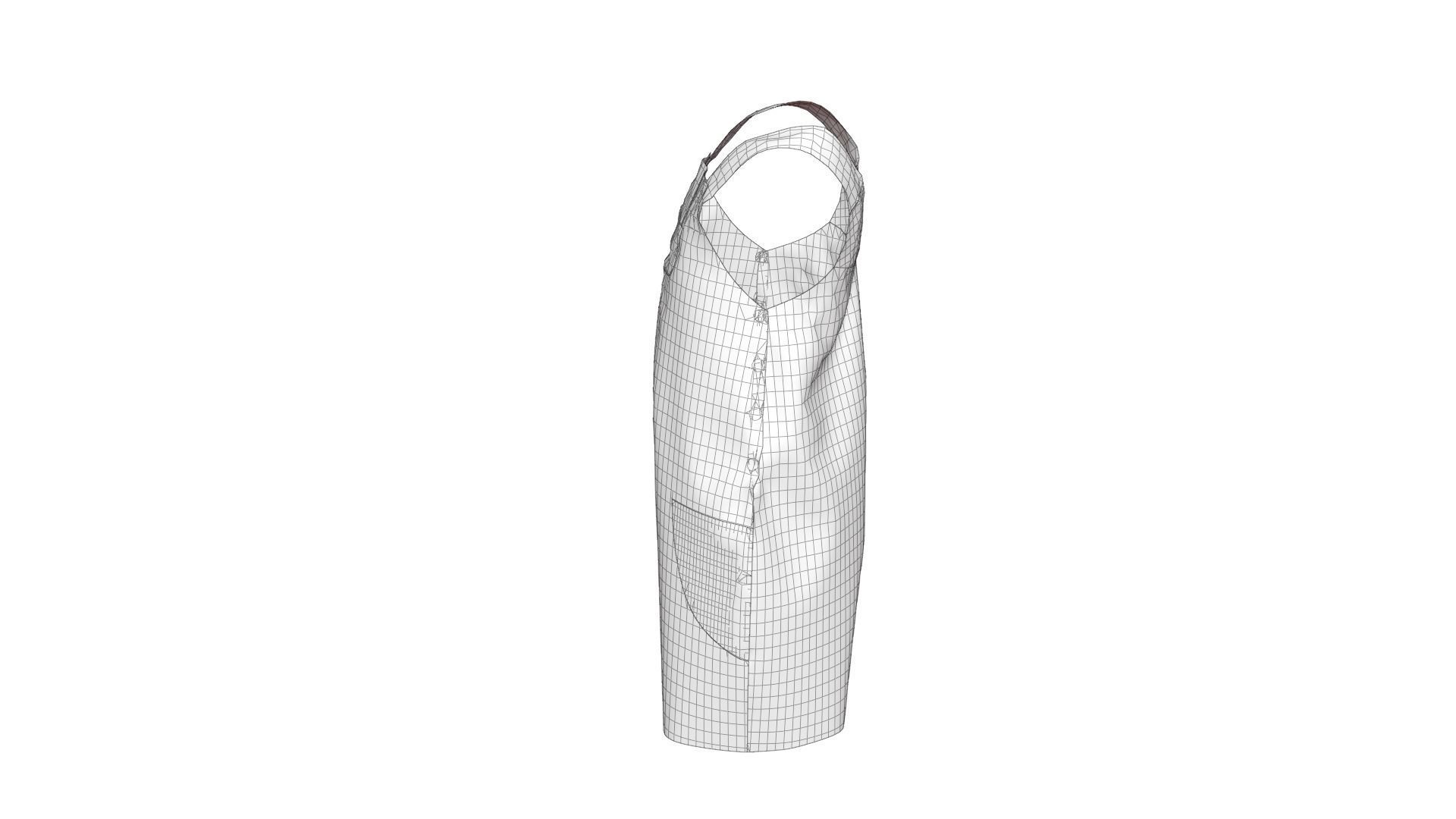Baby Denim Overall 3D model_16