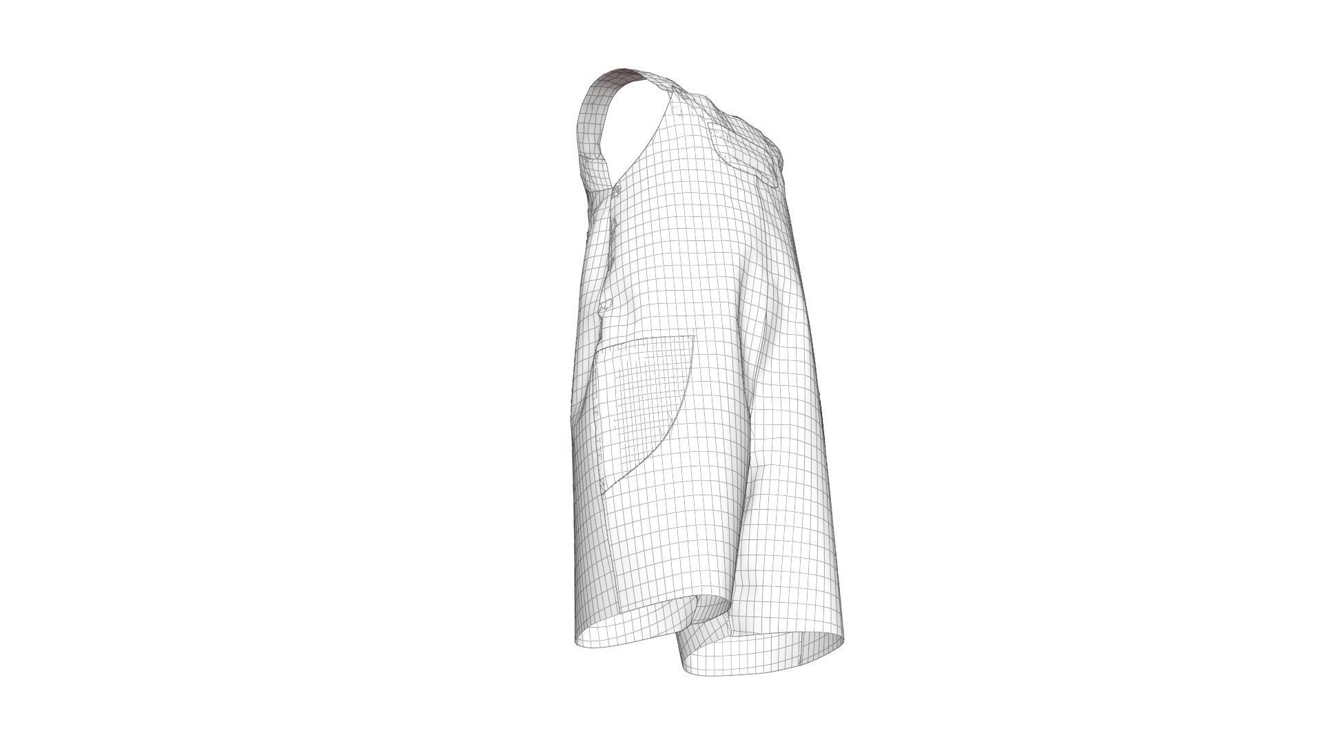 Baby Denim Overall 3D model_25