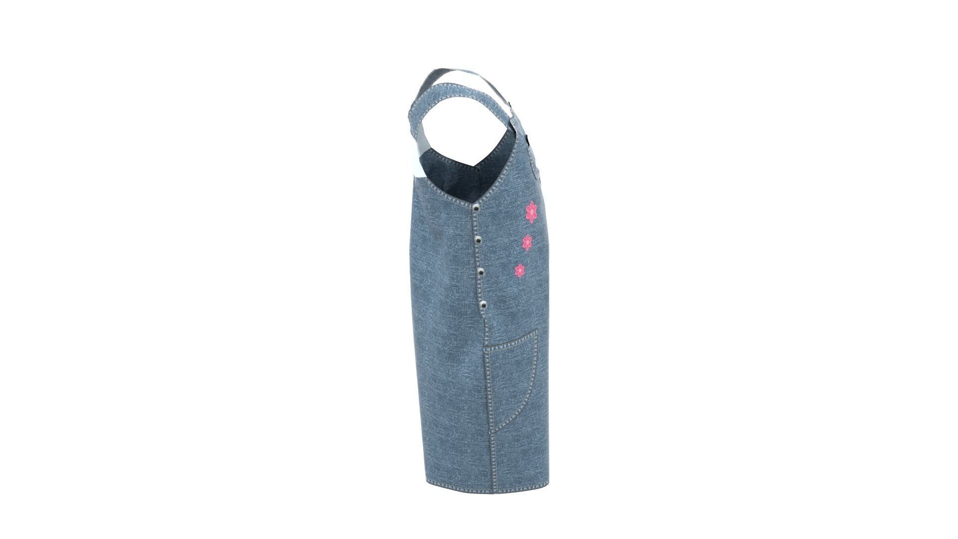 Baby Denim Overall 3D model_6