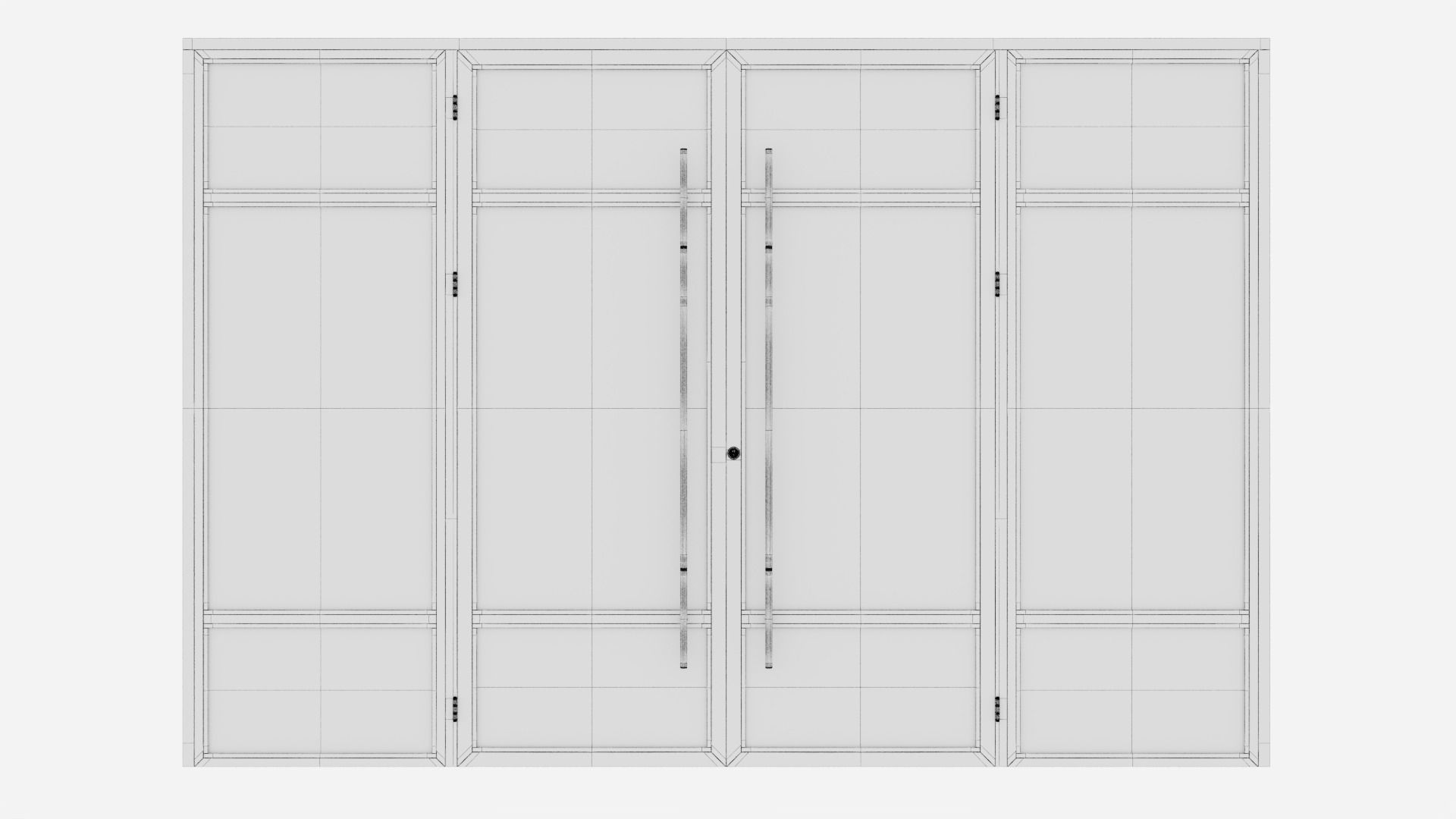 Aluminium door 218 3D model_6