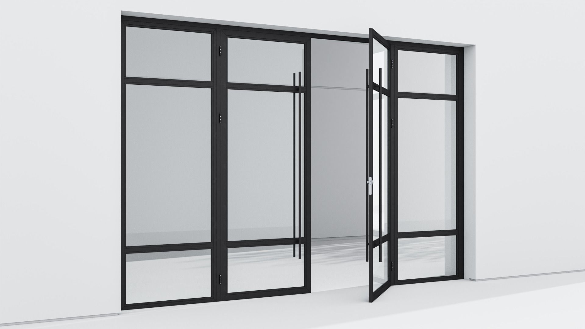 Aluminium door 218 3D model_2