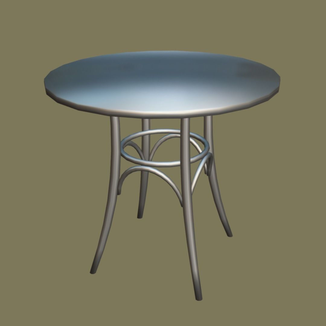 Viennese table 3D model_2