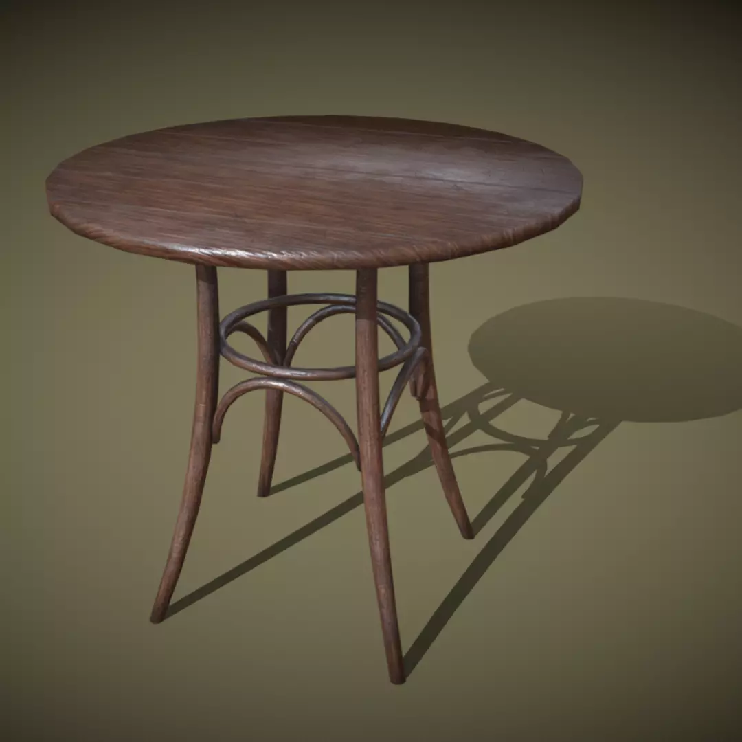 Viennese table 3D model_0