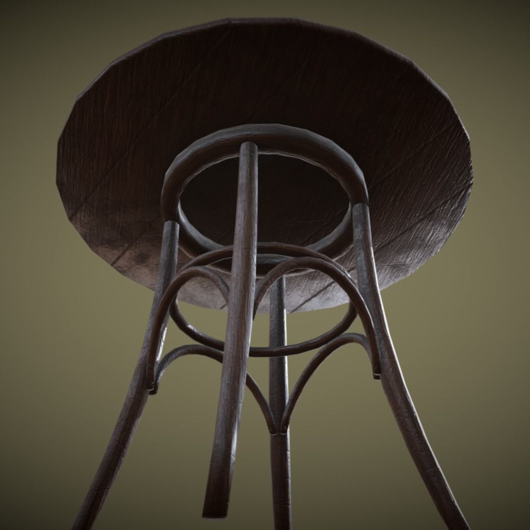 Viennese table 3D model_6