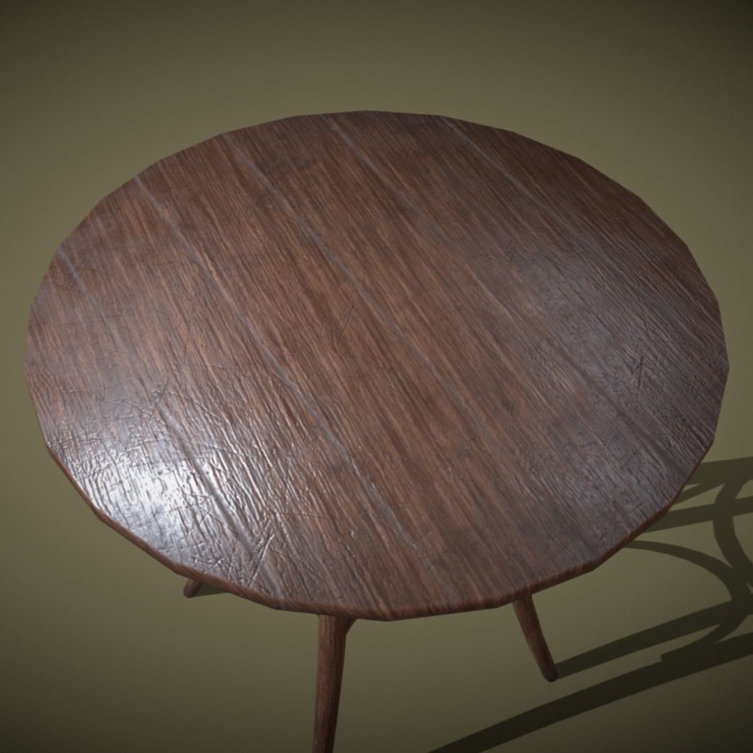 Viennese table 3D model_5