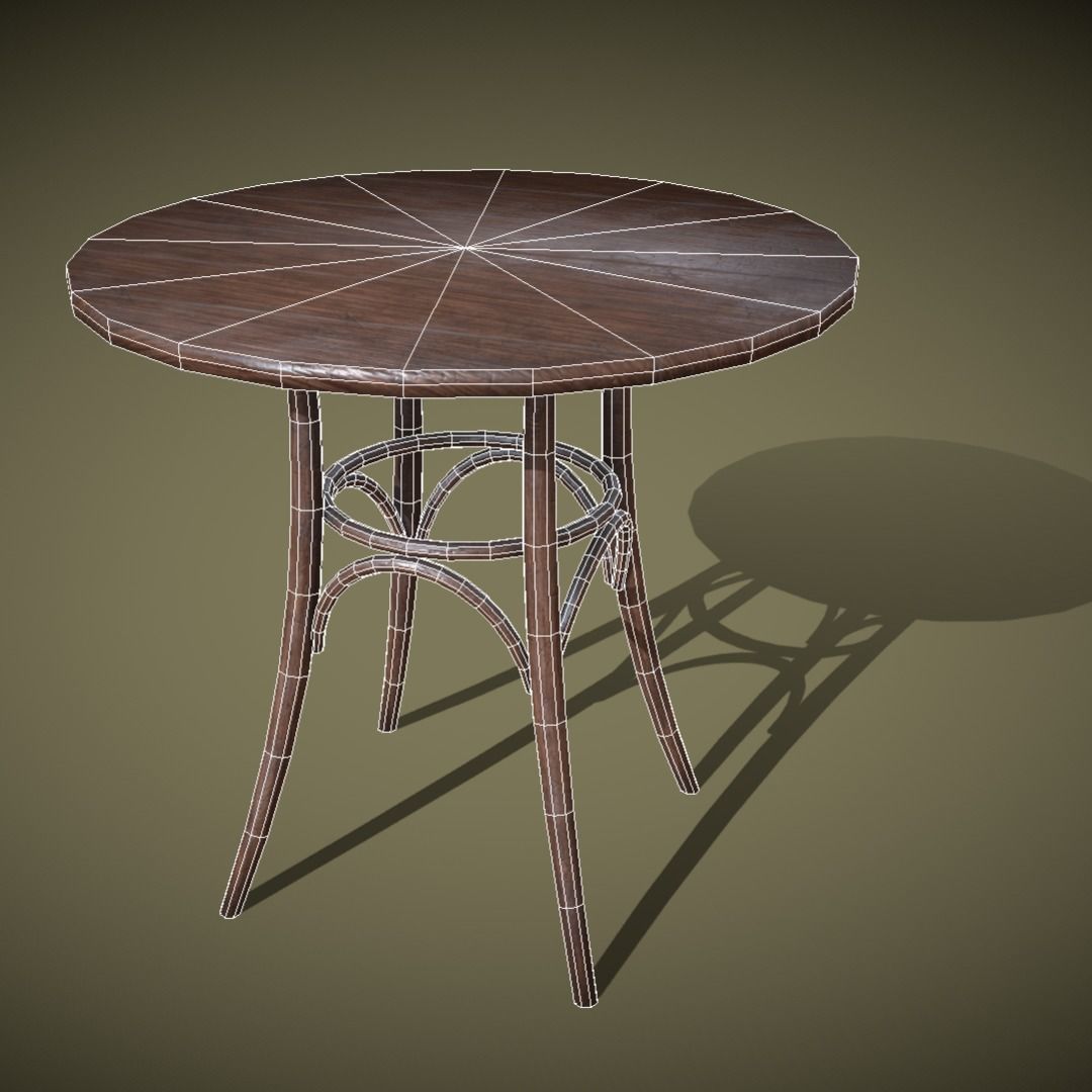 Viennese table 3D model_1