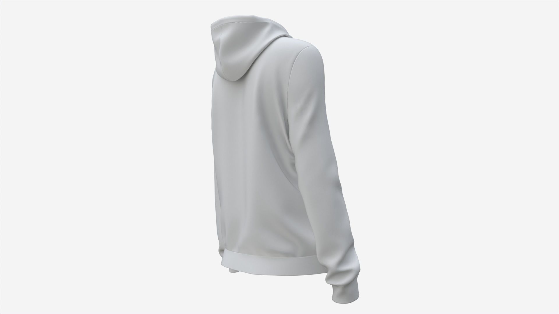 Hoodie for Women Mockup 01 White 3D model_2