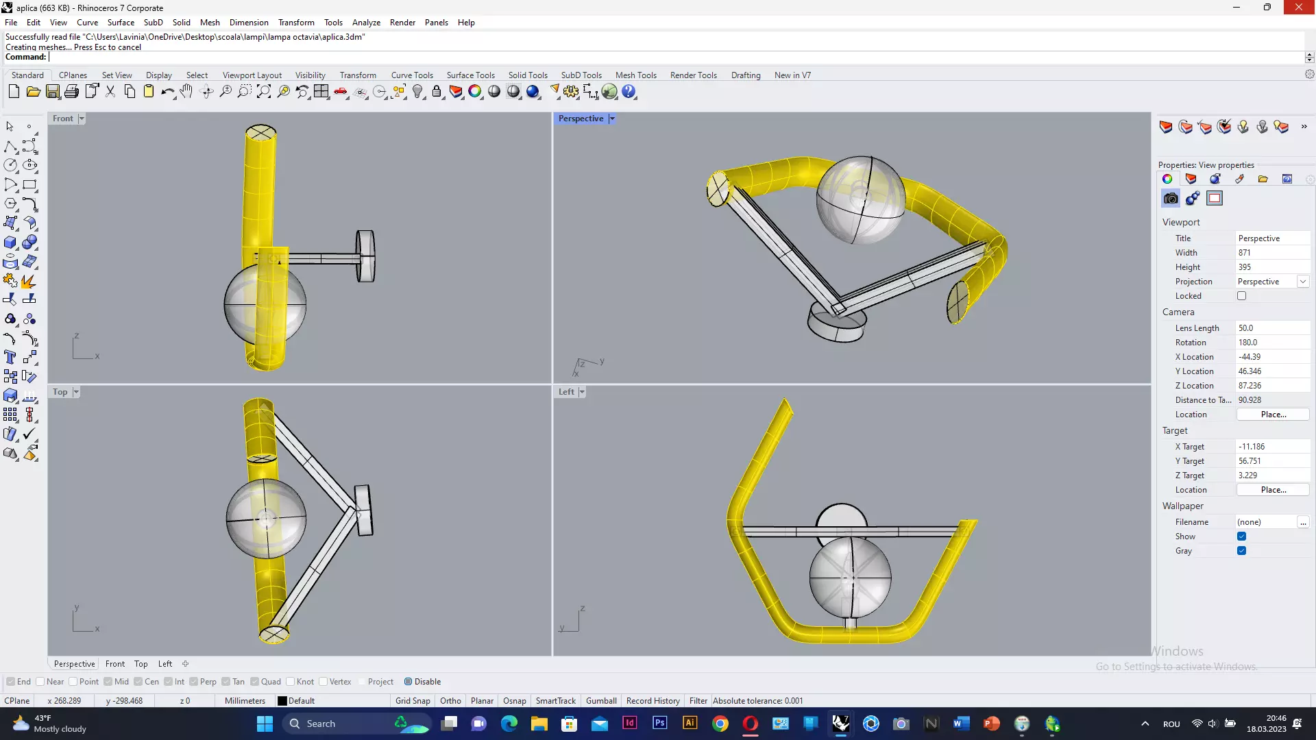 a simple lamp 3D model_0