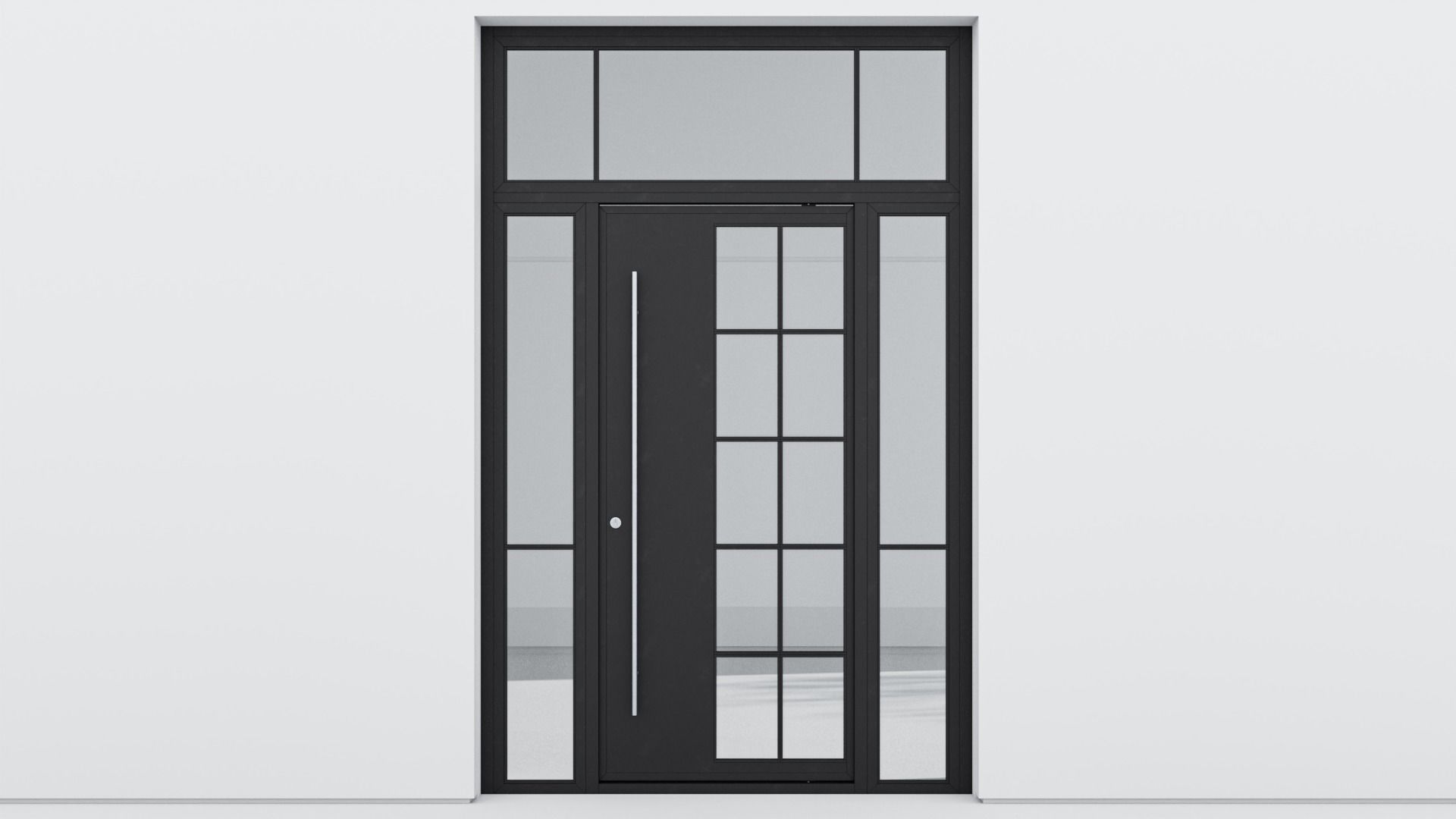 Aluminium door 219 3D model_1