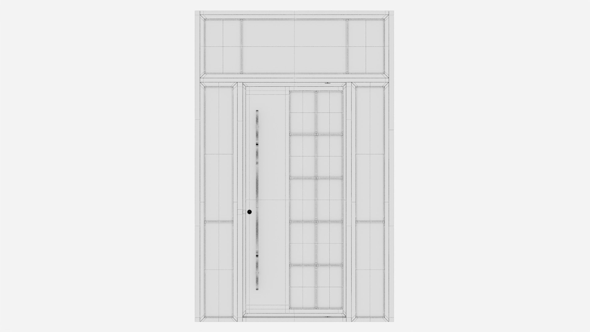 Aluminium door 219 3D model_6