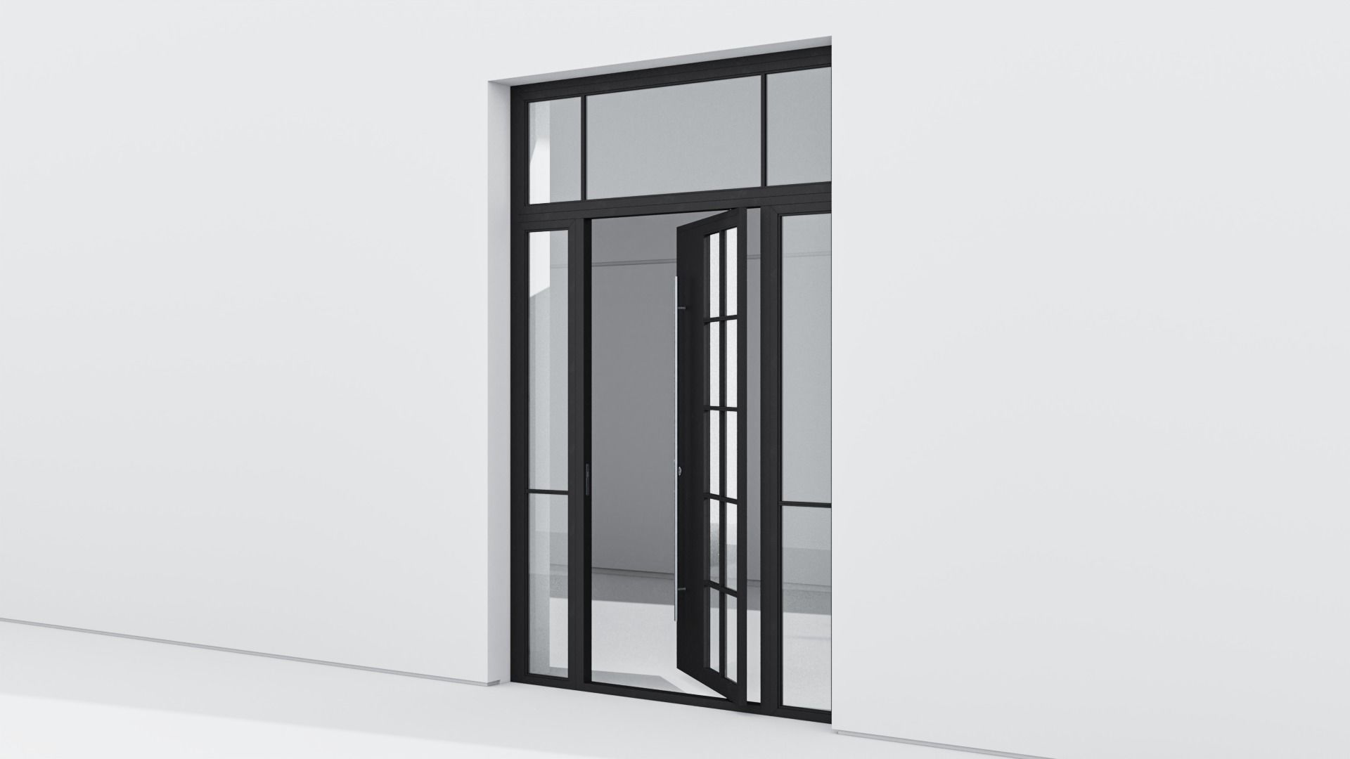 Aluminium door 219 3D model_3