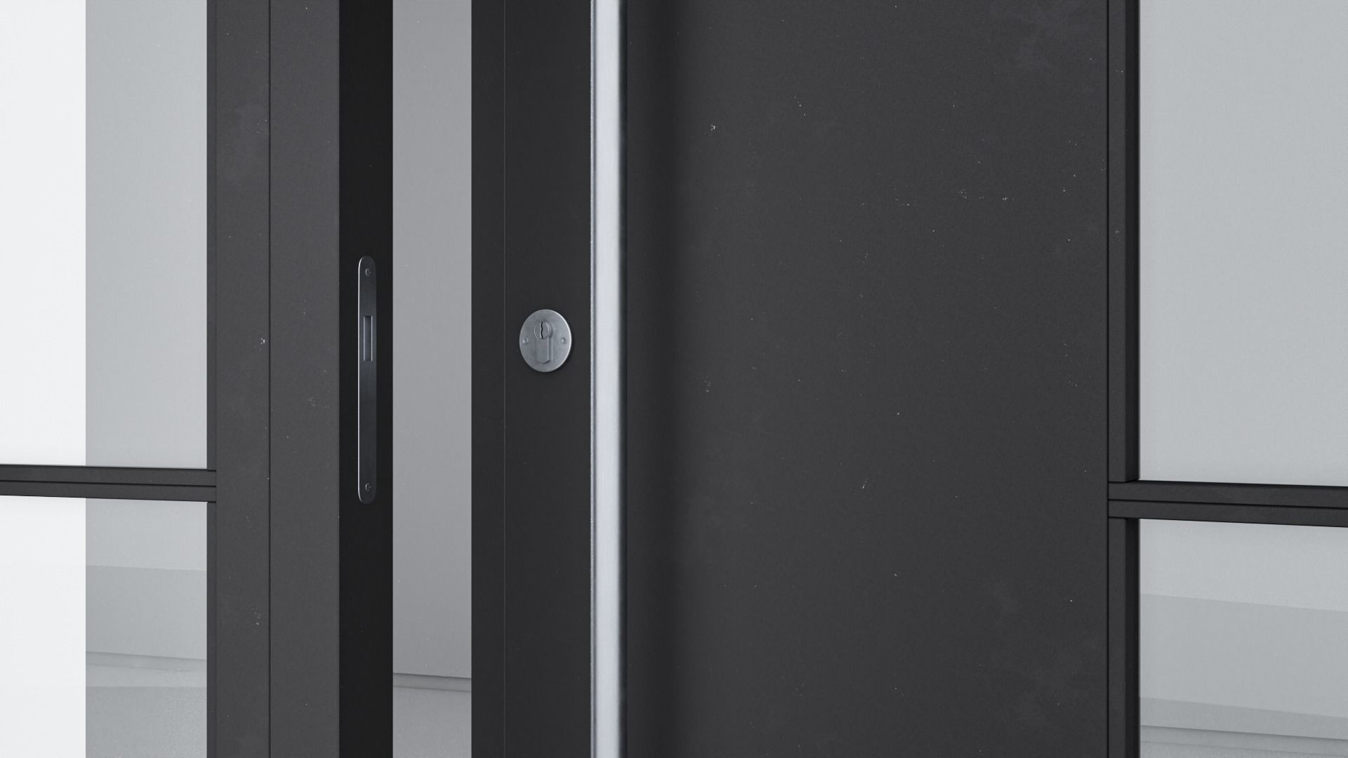 Aluminium door 219 3D model_4