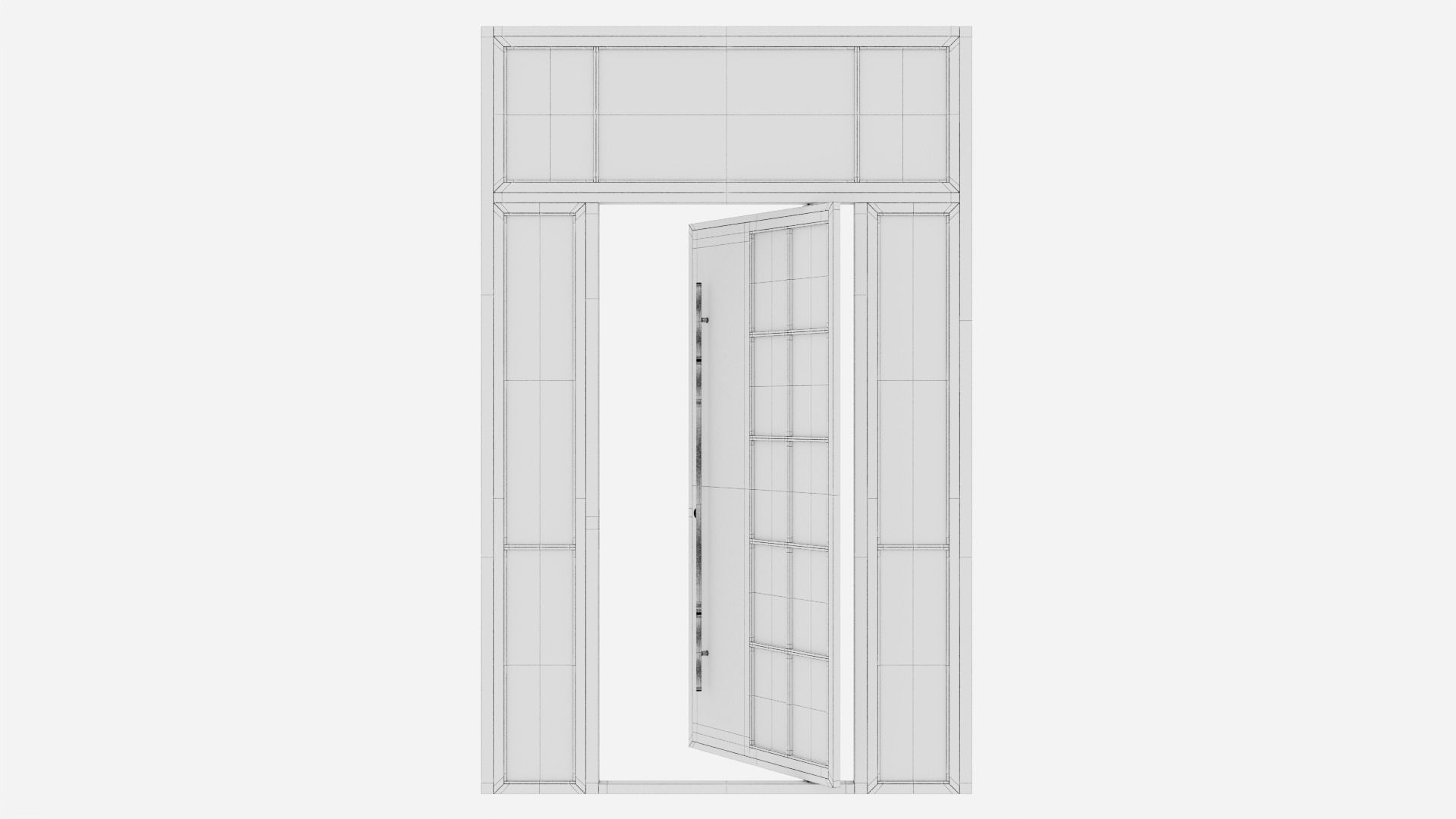 Aluminium door 219 3D model_5
