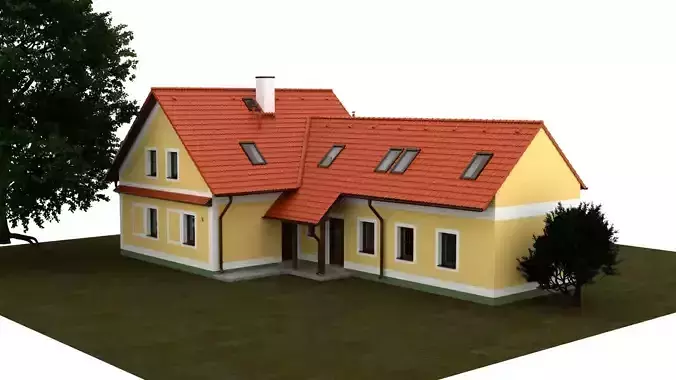 house with tree Free 3D model