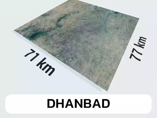 Dhanbad India City Landscape 3D Model