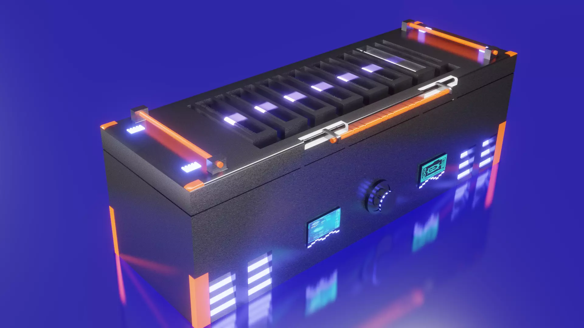 Sci-fi box Low-poly 3D model