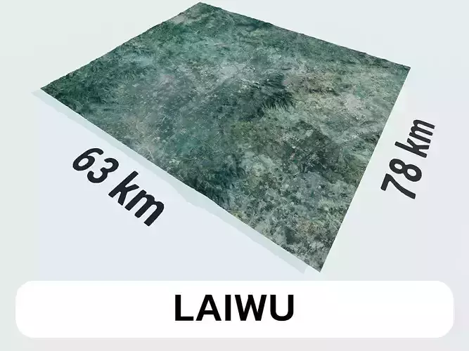 Laiwu China City Landscape 3D Model