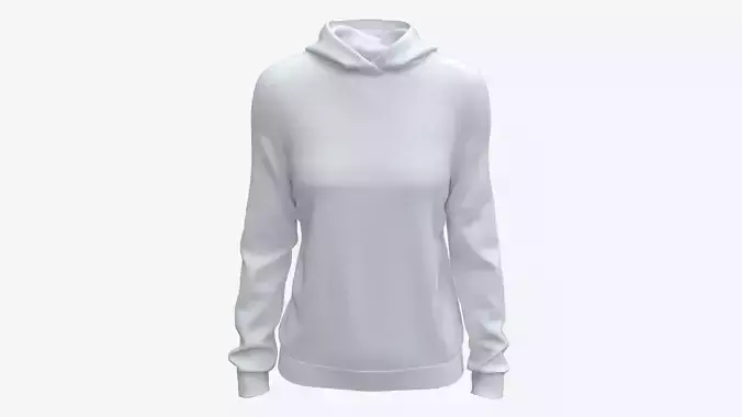 Hoodie for Women Mockup 02 White