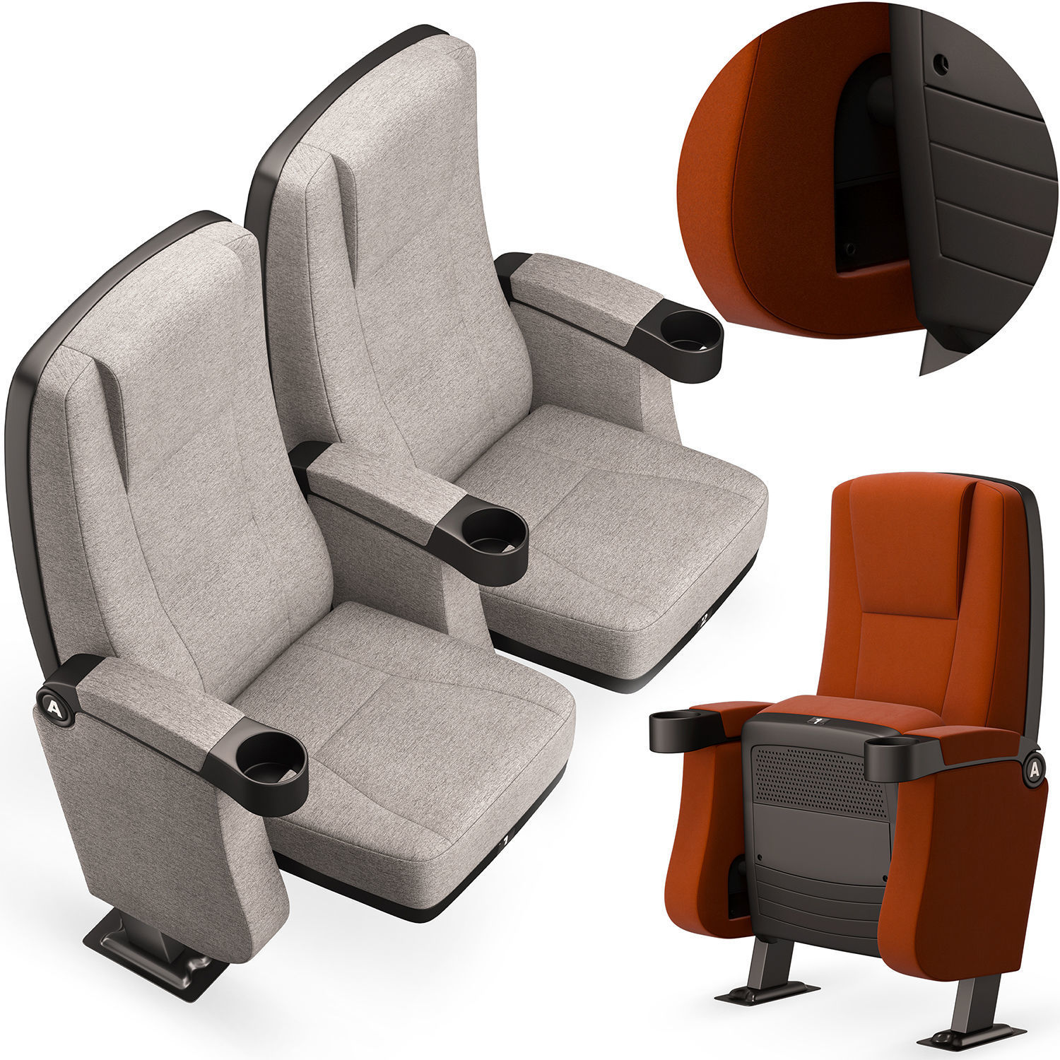 Cinema Chair 01 3D model_1
