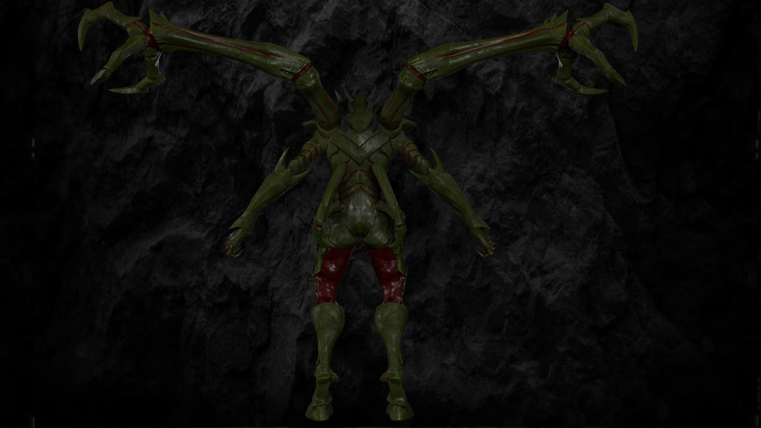 Monster ant PBR Low-poly 3D model_10