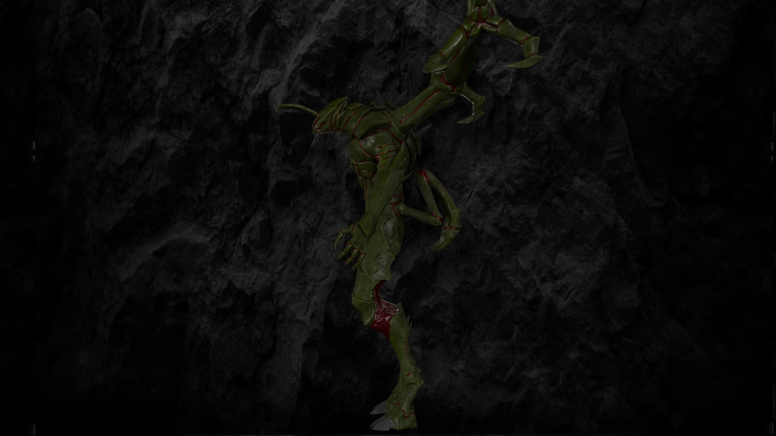 Monster ant PBR Low-poly 3D model_11